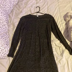 xs black\grey long sleeve old navy dress